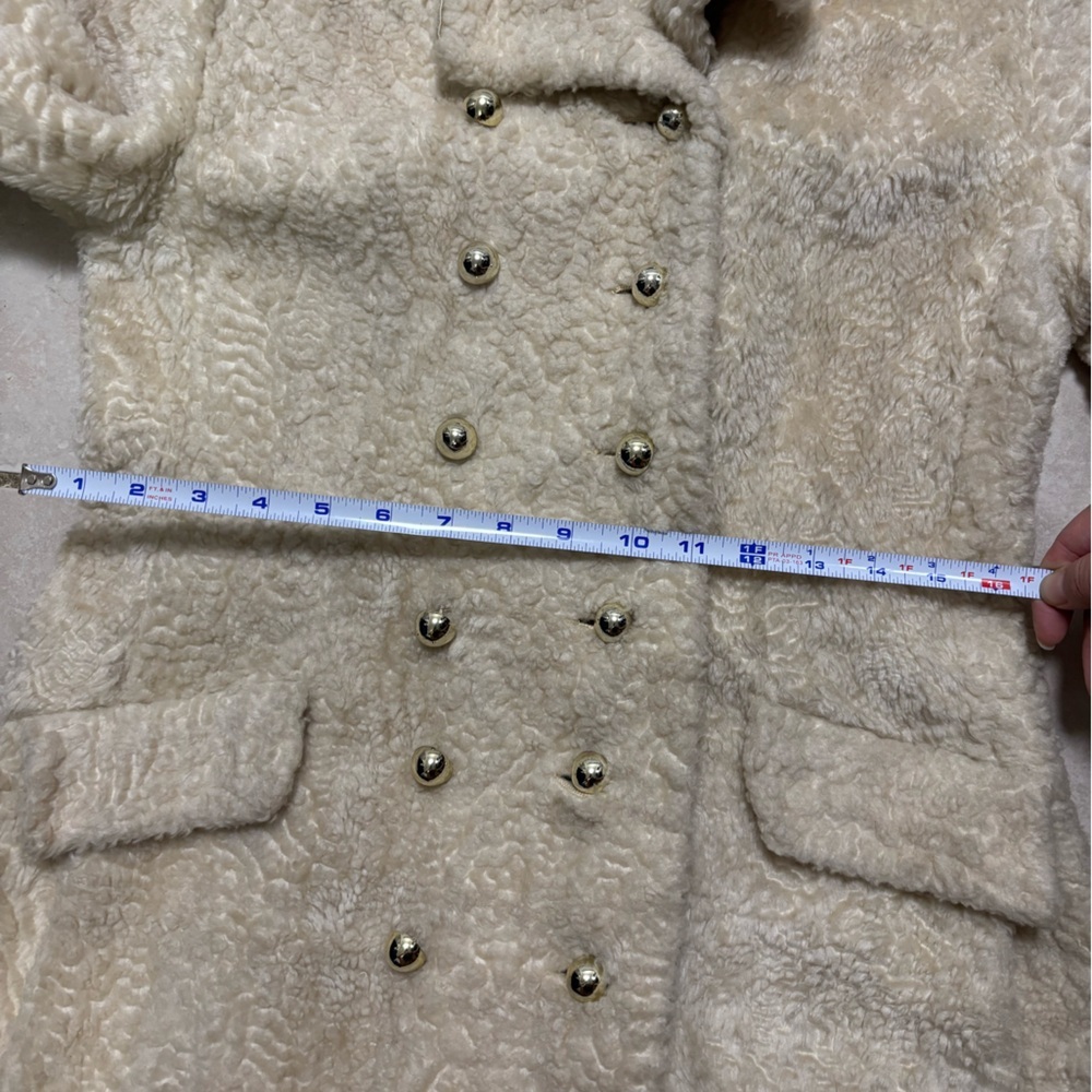 Clinard’s Goldsboro Elegant Cream Double-Breasted Women's Coat - Picture 11 of 14